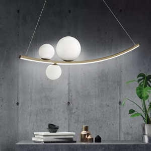 Ondaluce lampadario altalena led 48w oro 4000k design