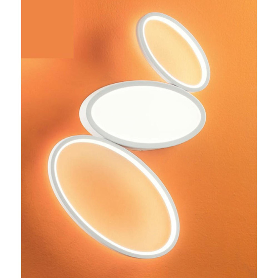 Ondaluce plafoniera bianca rice led 25w 3000k dimmerabile