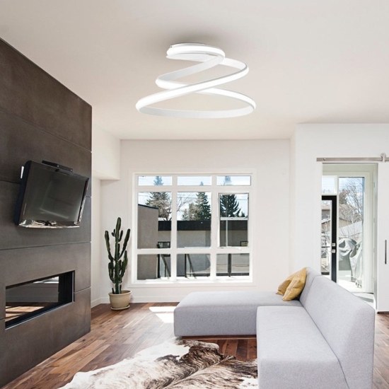 Pl vuelta silver ondaluce plafoniera led design moderna