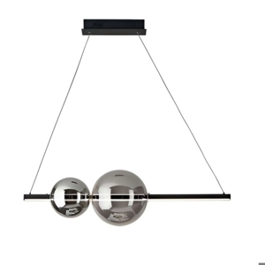 Lampadario ondaluce so fufi nero led 3000k design moderno