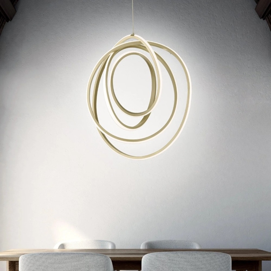 Lampadario ondaluce so golden 50 oro design moderno led