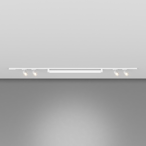 Sistema binario 200cm bianco con faretti modulo led 40w 4000k