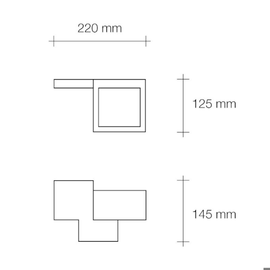 Side sforzin applique di gesso bianco pitturabile design moderno