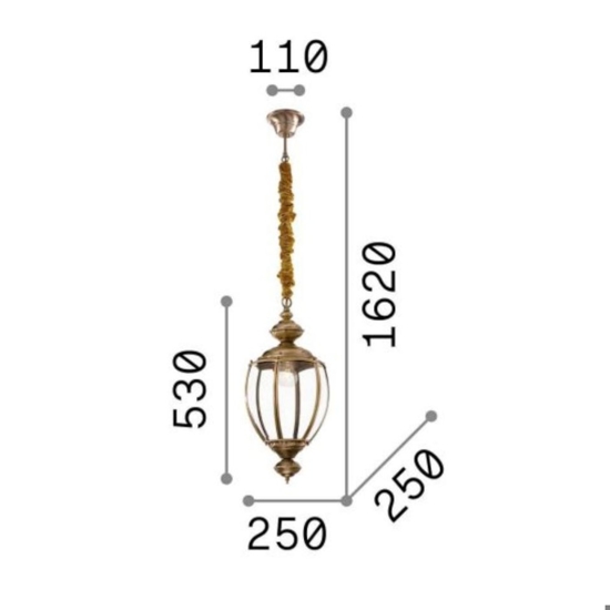 Ideal lux norma sp1 lampada a sospensione per cucina cromo vetro