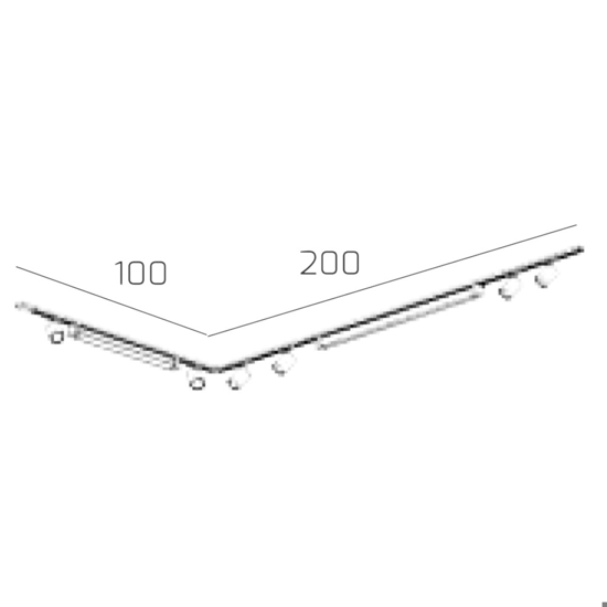 Sistema a binario ad angolo bianco modulo led 4000k con faretti