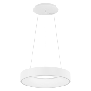 Lampadario a sospensione bianco cerchio 38cm bianco led 30w 3000k