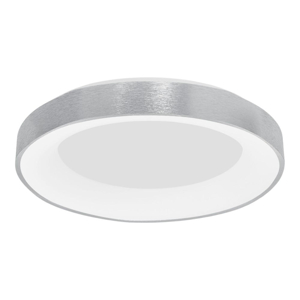 Plafoniera cerchio grigio 60cm rotonda led 3000k dimmerabile moderna