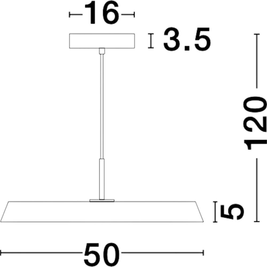 Lampadario led disco piatto bianco oro per cucina moderna