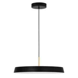 Lampadario nero design piatto tondo per tavolo sala da pranzo moderna