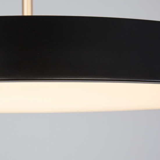 Lampadario nero design piatto tondo per tavolo sala da pranzo moderna