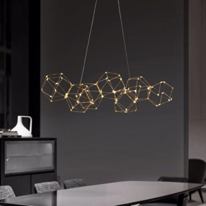 Lampadario costellazione per soggiorno moderno oro led 67w 3000k