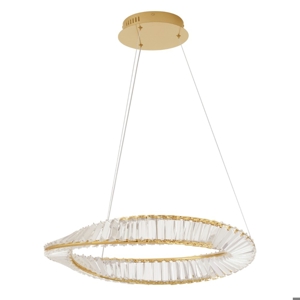 Lampadario oro di cristallo led per soggiorno contemporaneo