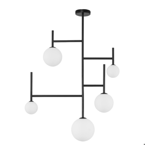 Lampadario verticale design nero per soggiorno