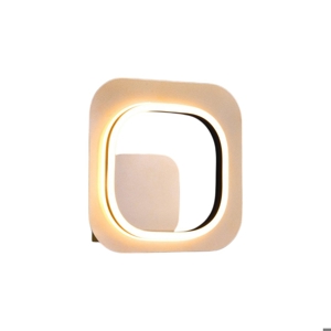 Applique led oro nero quadrato design moderno 12w 3000k dimmerabile