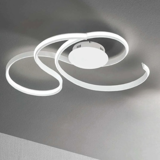 Plafoniera led 57w 3000k ondaluce pl twist gr bianco moderna