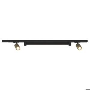 Sistema binario 100cm nero modulo led 28w 4000k faretti oro