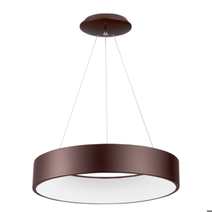 Lampadario cerchio 60cm sospensione led 3000k marrone