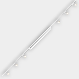 Sistema binario 300cm bianco monofase modulo led 40w 4000k con faretti