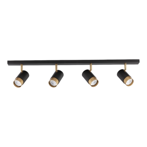 Plafoniera da soffitto nero oro con faretti orientabili