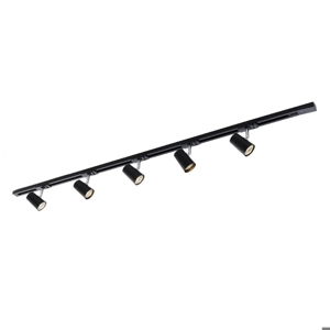 Binario led nero 150cm con faretti monofase orientabili