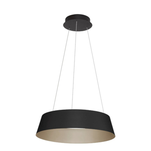 Lampadario per cucina moderna nero oro cono rovesciato led dimmerabile