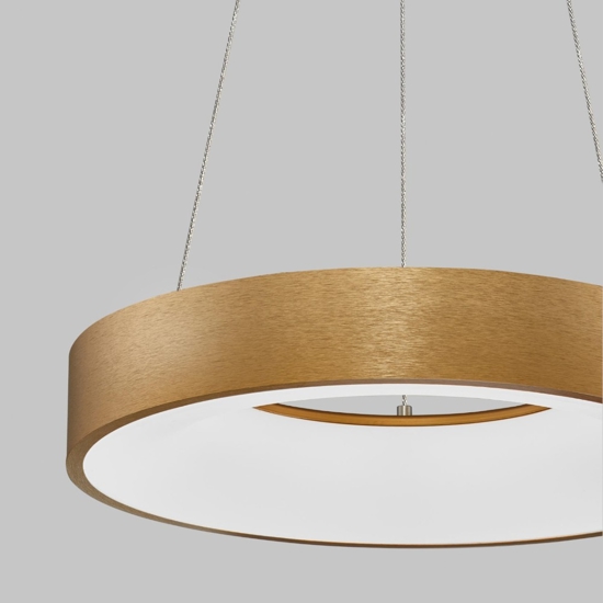 Lampadario sospensione 38cm oro cerchio led 30w 3000k