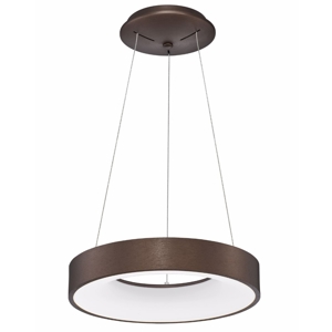 Lampada cerchio 38cm led 3000k sospensione marrone