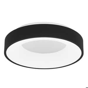 Plafoniera nera rotonda moderna cerchio led dimmerabile 3000k