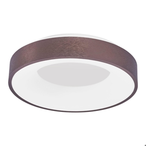 Plafoniera rotonda cerchio 38cm led 3000k dimmerabile marrone moderna