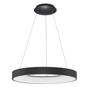 Lampada cerchio nero 60cm sospensione led 3000k dimmerabile