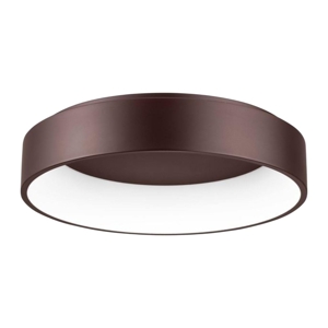 Plafoniera led 42w 3000k moderna 60cm cerchio marrone