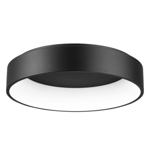 Plafoniera led 42w 3000k nero cerchio moderna rotonda