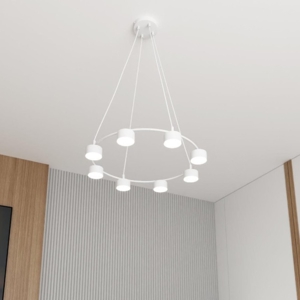 Lampadaro moderno bianco per soggiorno