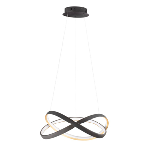 Lampadario led design moderno nero oro per sala da pranzo