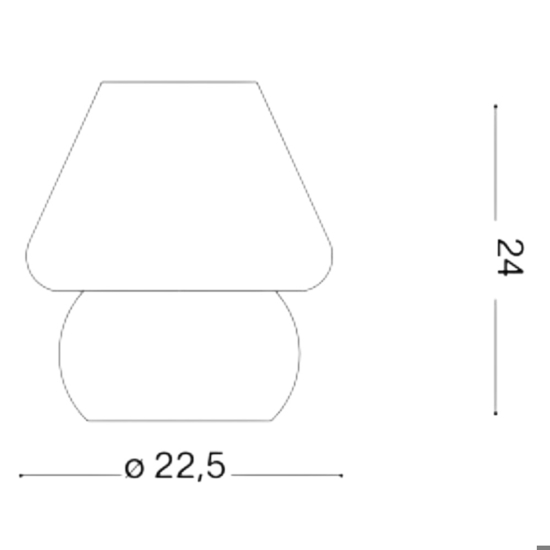 Prato tl1 big ideal lux lampada da comodino moderna vetro bianco