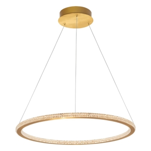 Lampada luxury per soggiorno cerchio oro led stile contemporaneo