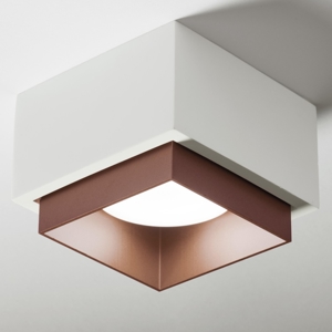 Syme sforzin lampada da soffitto quadrata di gesso rame moderna