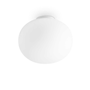 Ideal lux cotton pl1 d40 plafoniera sfera vetro 40cm bianca