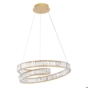 Lampada design led di cristallo oro stile contemporaneo