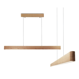 Lampadario in legno naturale led 15w 3000k per tavolo da soggiorno