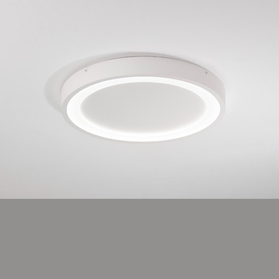 Plafoniera bianca tonda led 30w 3000k moderna