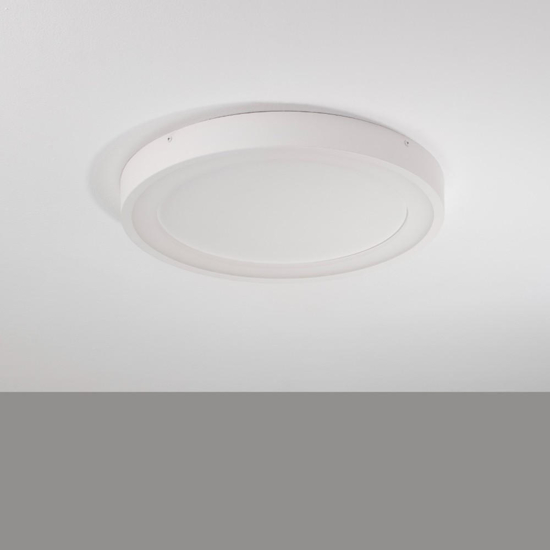 Plafoniera bianca tonda led 30w 3000k moderna