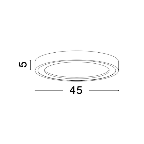 Plafoniera bianca tonda led 30w 3000k moderna