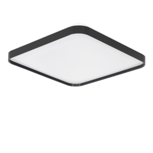 Plafoniera per ufficio quadrata nera led 3000k moderna