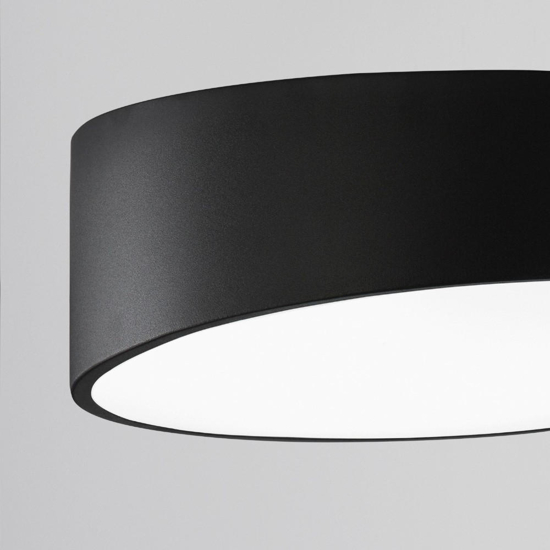 Plafoniera led nera 40cm design moderna per camera da letto