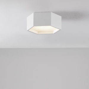 Plafoniera led ottagonale 25cm bianca design moderna