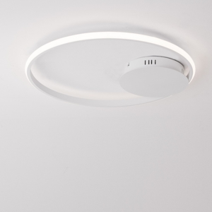 Plafoniera cerchio bianco led design moderna per cucina