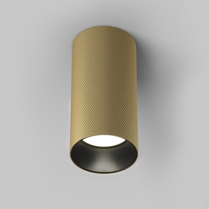 Faretto da soffitto led cilindro oro satinato