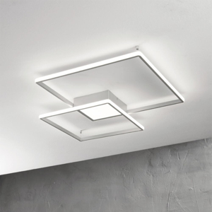 Plafoniera led 3000k pl dowel ondaluce gr grigio design