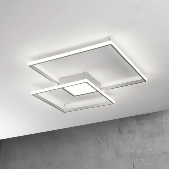 Plafoniera pl dowel ondaluce led 3000k dimmerabile grigio